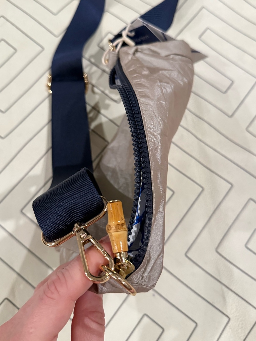 NWT Bourbon & Bamboo Champagne Crossbody Purse - Picture 12 of 12